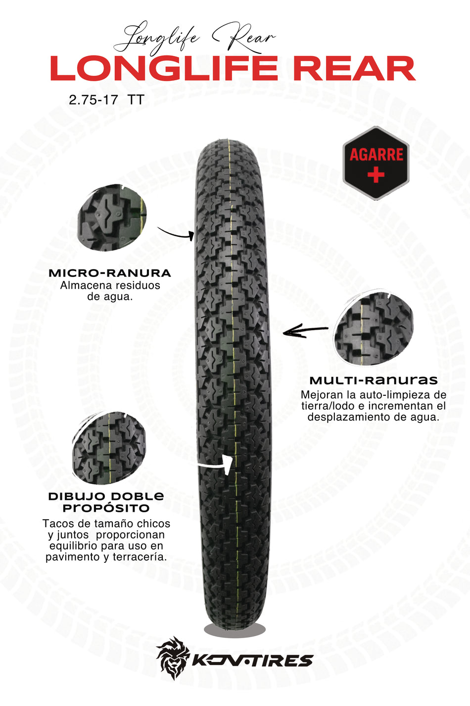 LONG LIFE REAR 2.75-17 TT