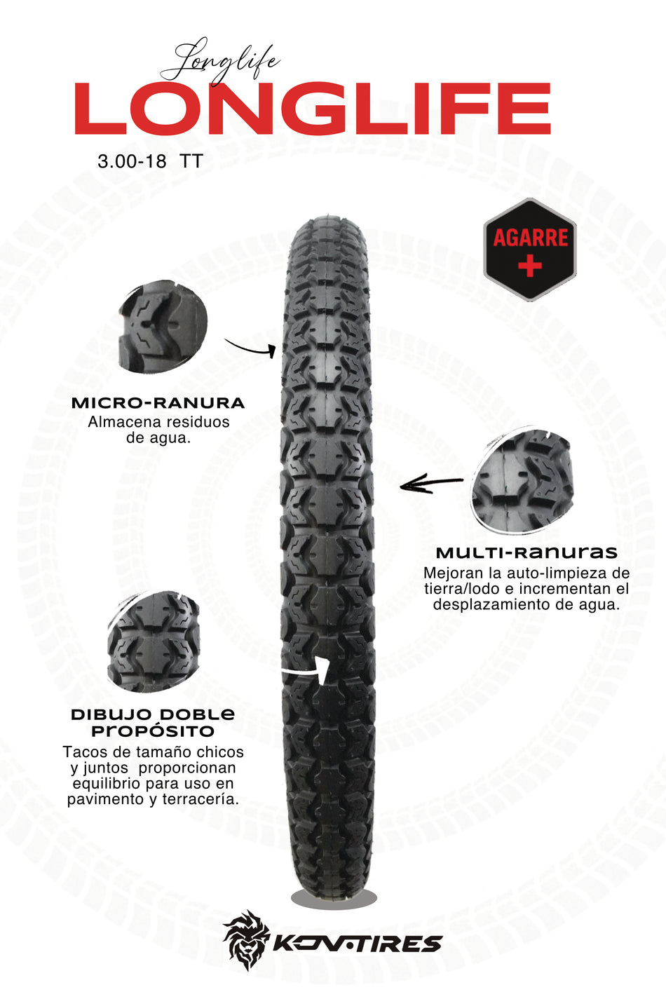 LONG LIFE 3.00-18 TT
